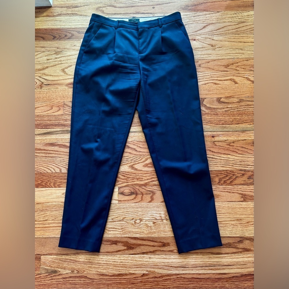 J. Crew Super 120 Navy Blue Women's Wool Trousers - size 4